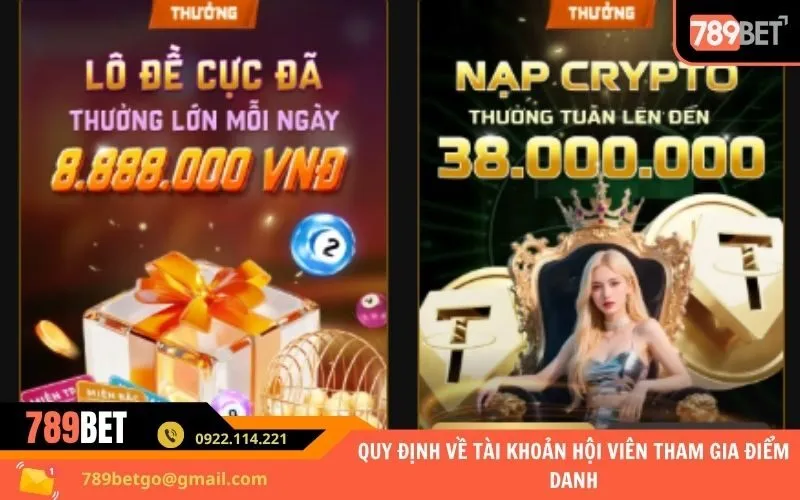 Quy định về tài khoản hội viên tham gia điểm danh